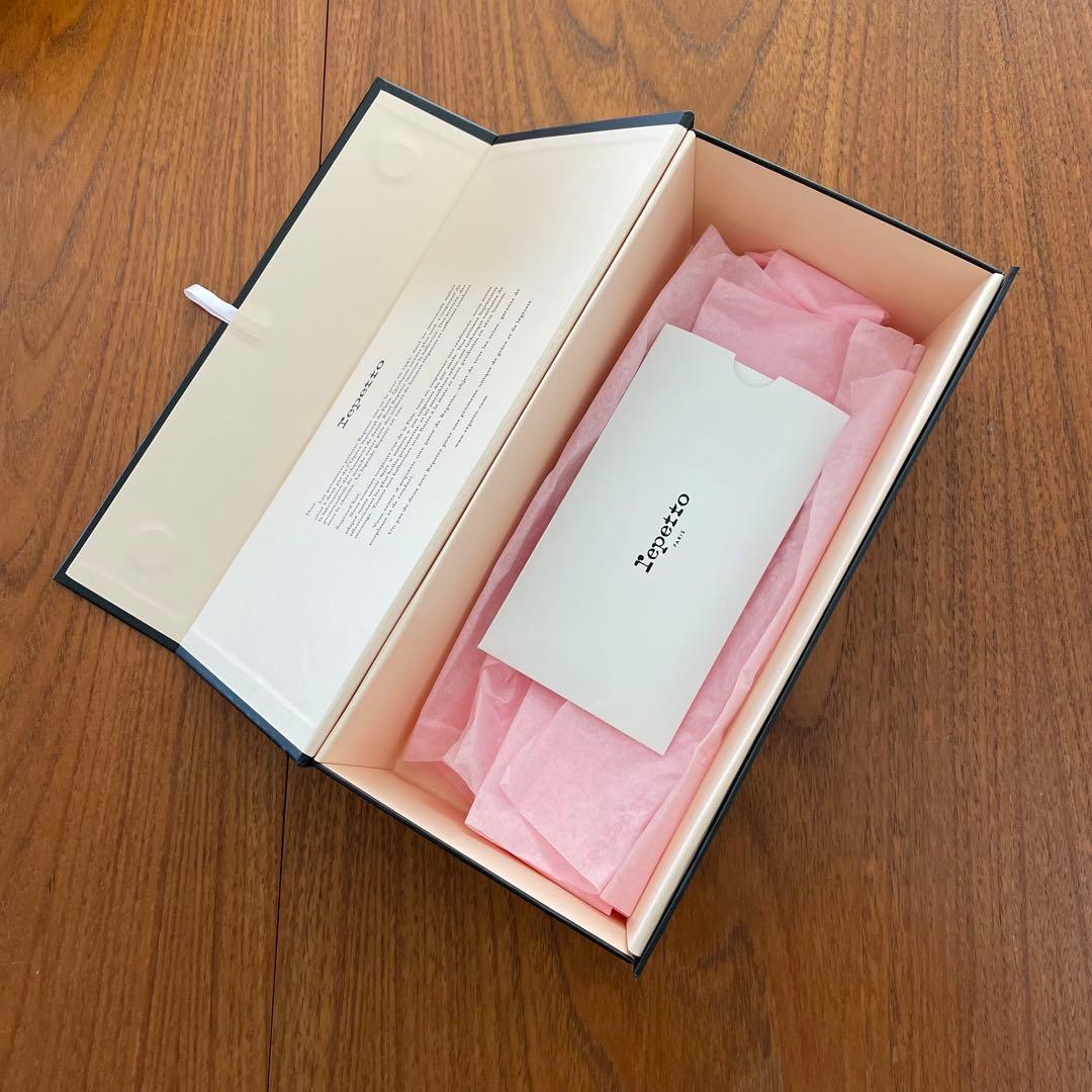 美品箱付　レペット ネイビー バレエシューズ レインシューズ　39 24.7cm