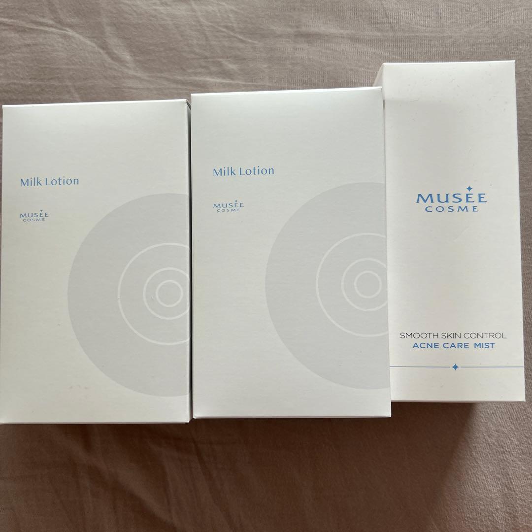 新品未使用／ミュゼ、ミルクローションブーケサボンの香、2本／アクネケアミスト1本 Amazon | ミュゼコスメ ミルクローションブーケサボンの香り 300mL