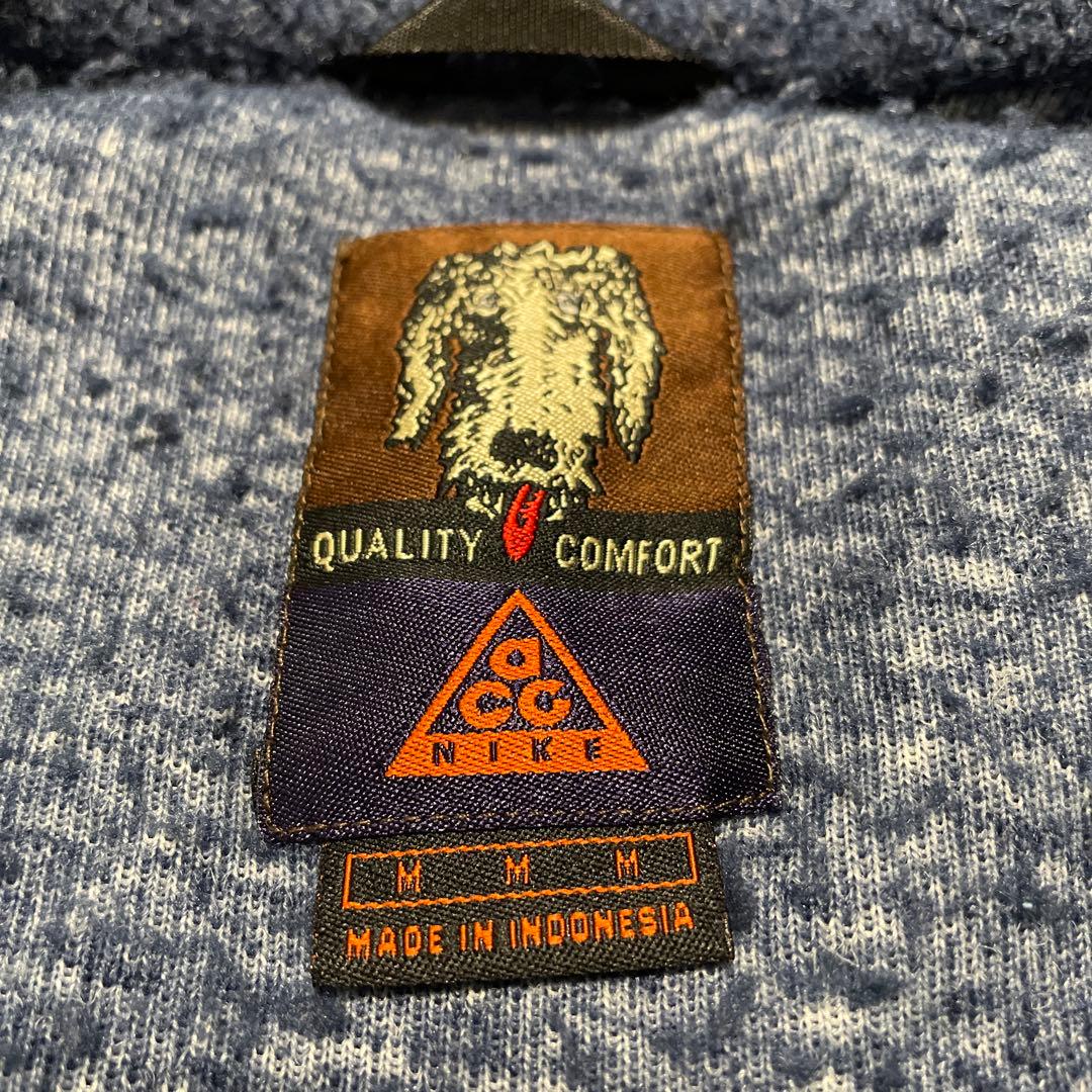 90s 犬タグ NIKE ACG ナイキ ハーフジップ ボア フリース L - メルカリ