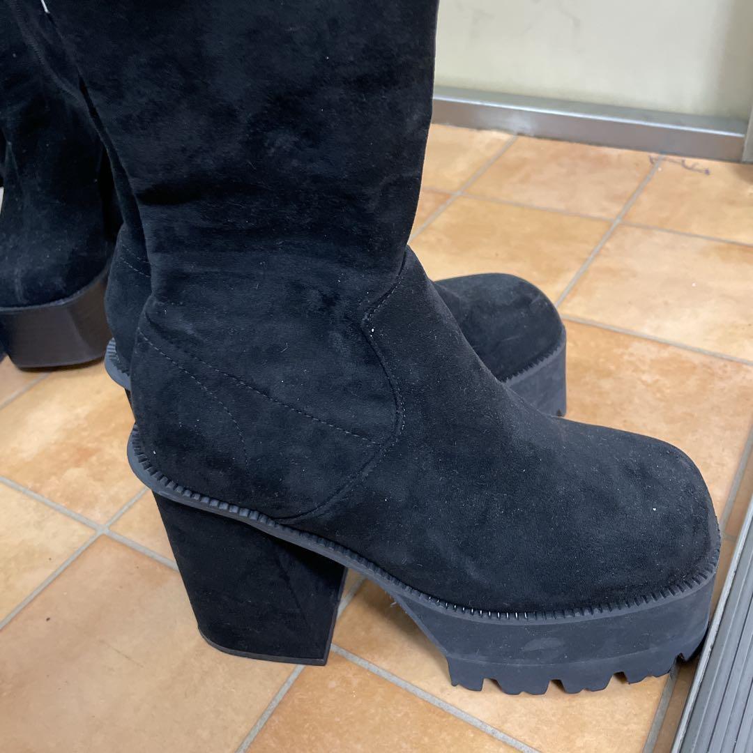 EMODA Mサイズバルキープランプフィットブーツ ロングブーツ