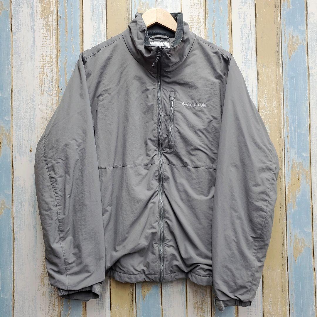 HA197☆コロンビア☆ジップアップナイロンジャケット☆ロゴ刺繍
