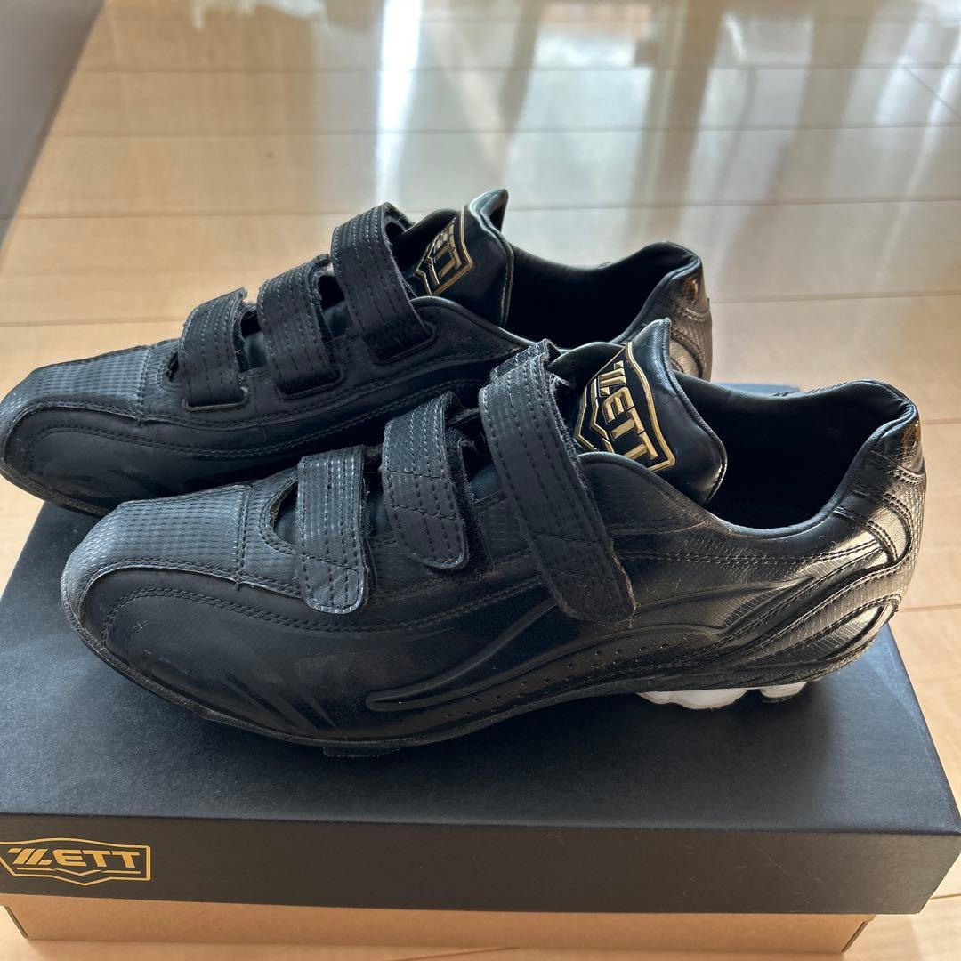 ZETT ブラックスパイクシューズ 26.5cm - メルカリ