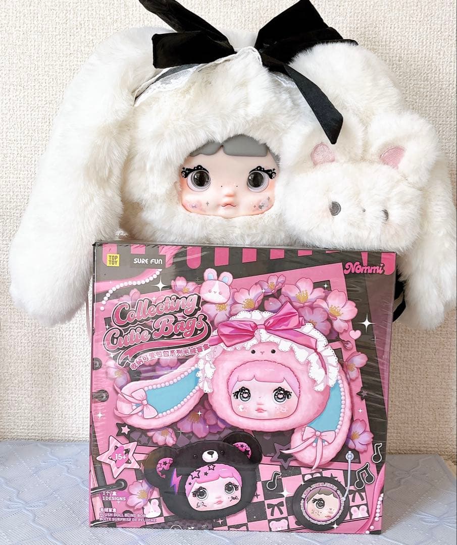 nommi ノミ バッグ 白 うさぎ ぬいぐるみ かばん - メルカリ