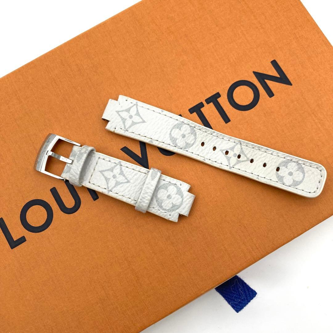 美品 ルイヴィトン タンブール ベルト モノグラム ワンタッチ ホワイト
