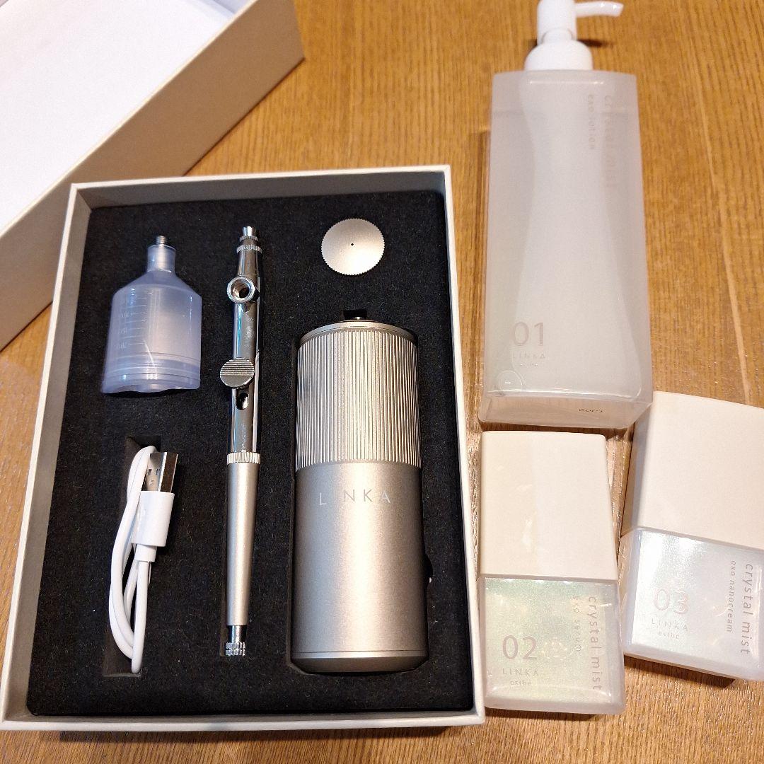 LINKA クリスタルミスト 本体＋スキンケア3点セット LINKA クリスタルミスト （保湿用エアブラシ）