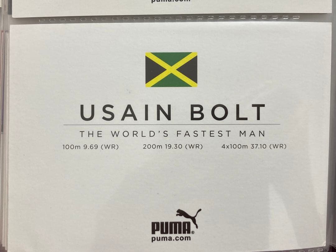 Usain Bolt ウサイン・ボルト サイン入りブランドカード（ハガキ大