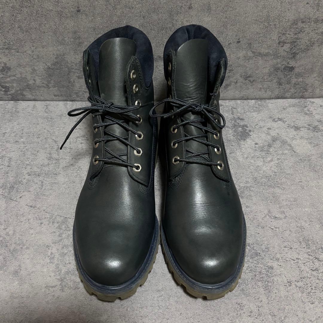 未使用級 ティンバーランド 6インチプレミアムブーツ ネイビー レザー