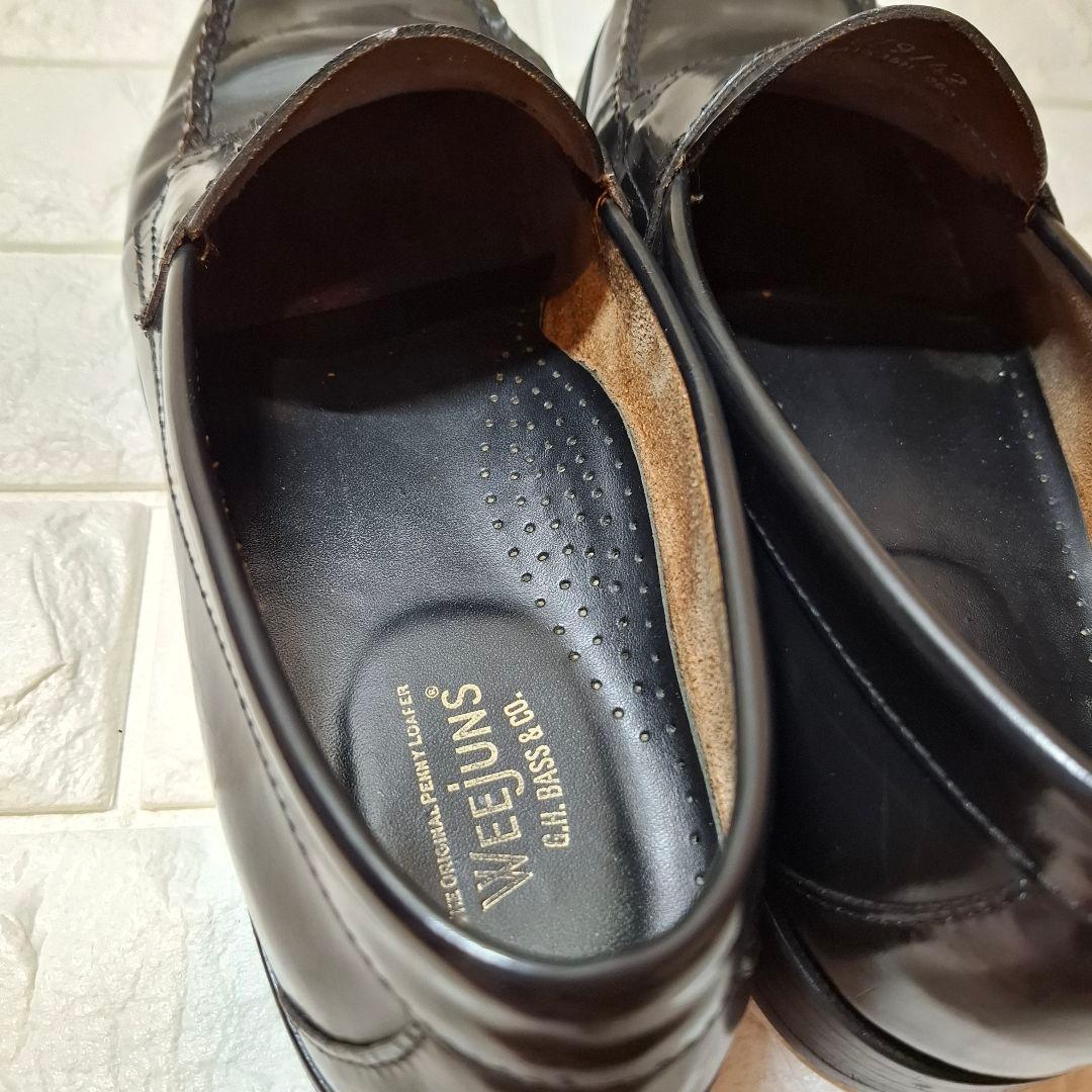 【美品】G.H.BASS weejuns 黒 レザー 　ローファー