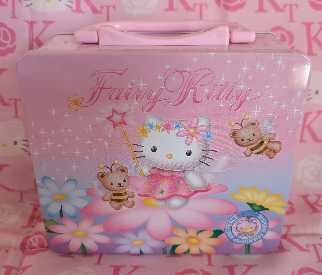 2000年 レトロ サンリオ フェアリーキティ（花）みつばち トランク缶