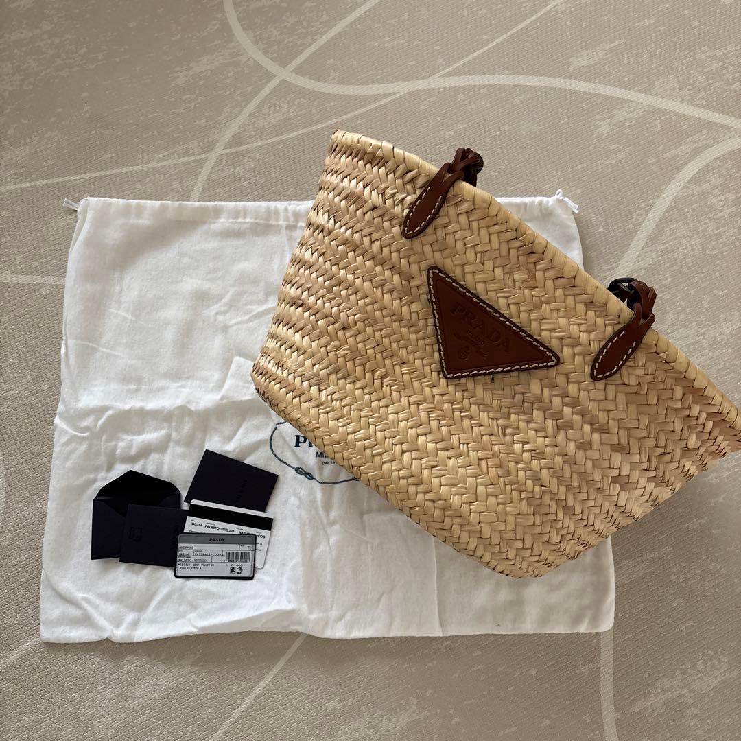 Prada ストロー かごバッグ 保存袋付き　プラダ　正規品 楽天市場】【最大2万円OFFクーポン対象・3/1限定】PRADA プラダ かご