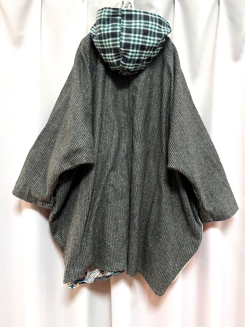 EL RODEO 異素材パッチワークウールコート 大きいサイズ オーバーサイズ