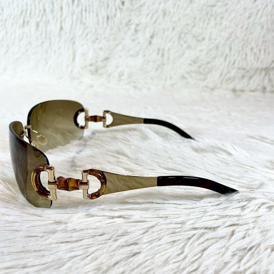 美品 GUCCI サングラス GG2801 ホースビット バンブー ブラウン - メルカリ