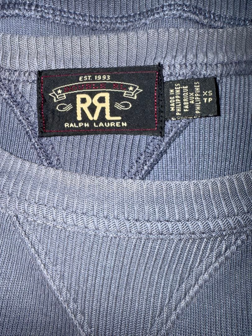 ダブルアールエル UNIONロゴ スウェット フェード加工 ウォッシュ加工