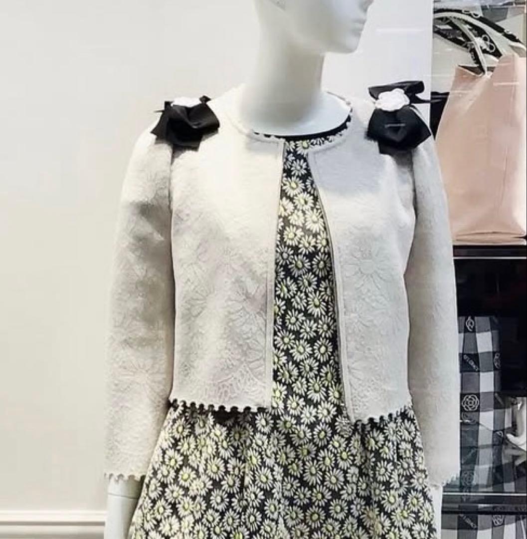 エムズグレイシー カーディガン 薄グレー 40 2025春コレクション