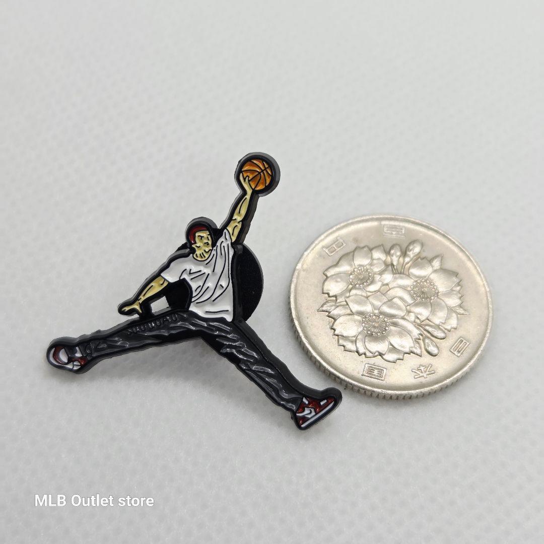 マイケルジョーダン ジャンプマン 桜木花道 パロディ ピンバッジ