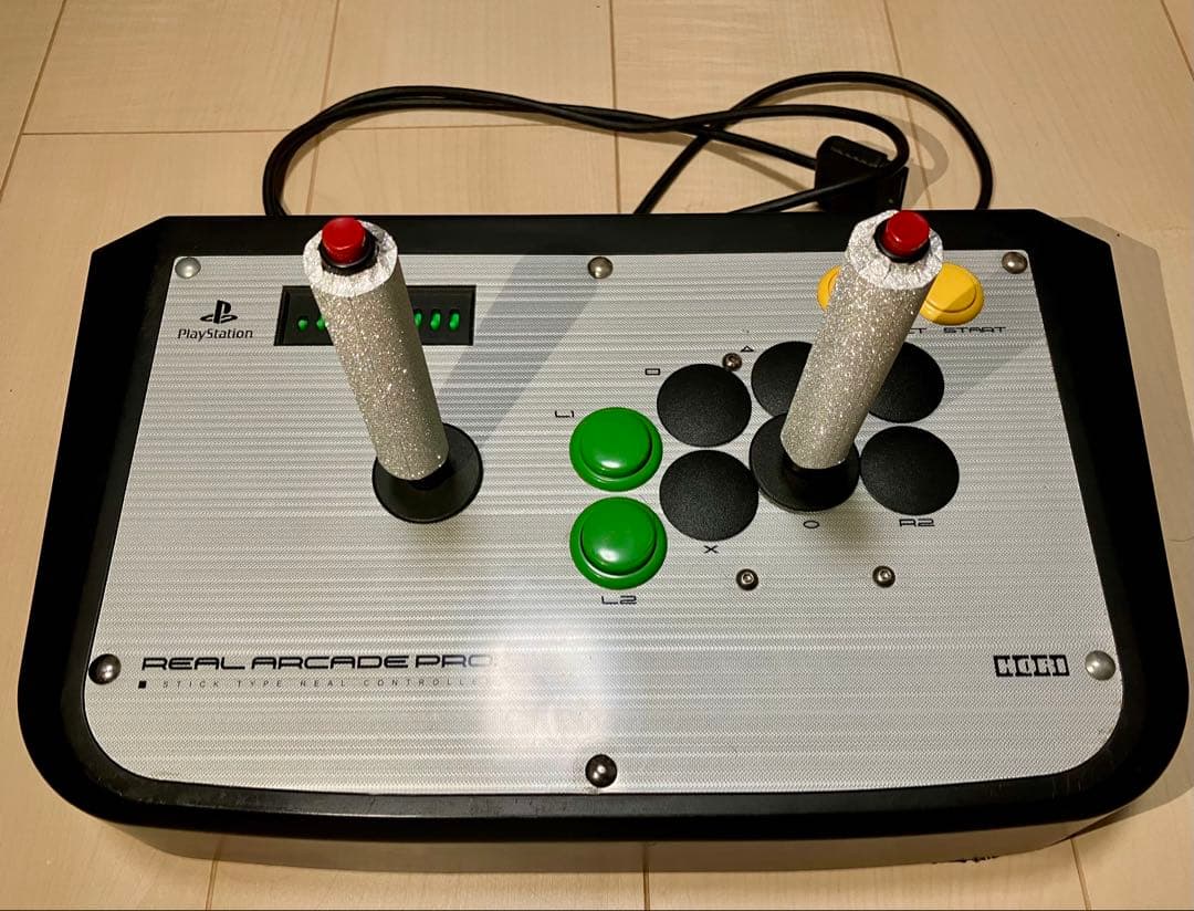 アサルト用レバー ツインスティック リアルアーケードPRO改造品 PS/PS2用 アサルト/サイバースレッド ツインスティック リアルアーケードプロ