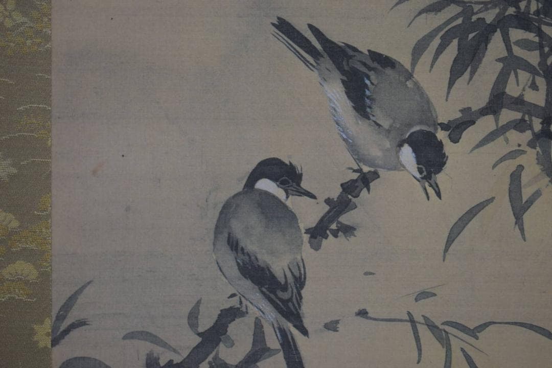 複製/谷文晁/花鳥図/工芸/2-2/布袋屋掛軸HJ-46 - メルカリ