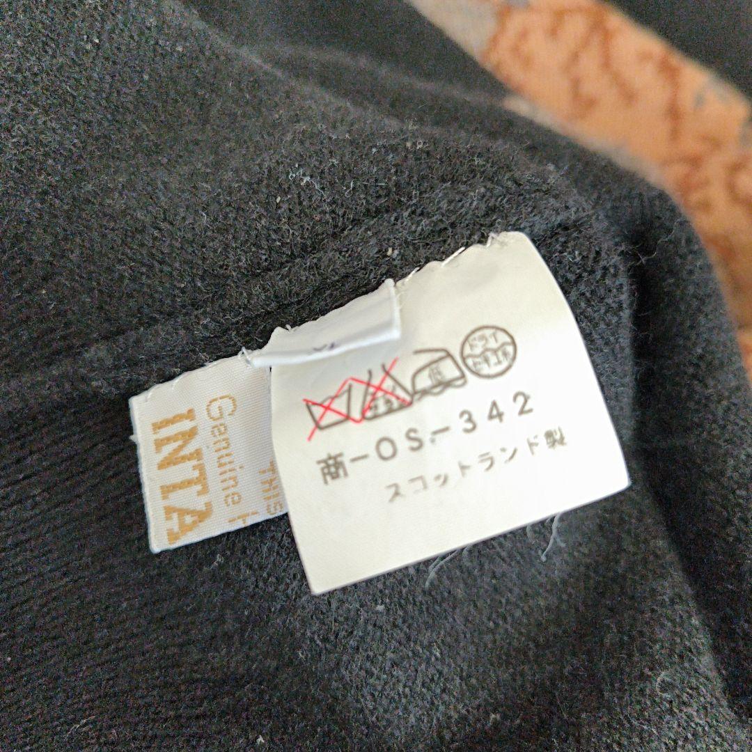 80s スコットランド製 カシミアセーター アニマル柄 鷹 ビンテージ