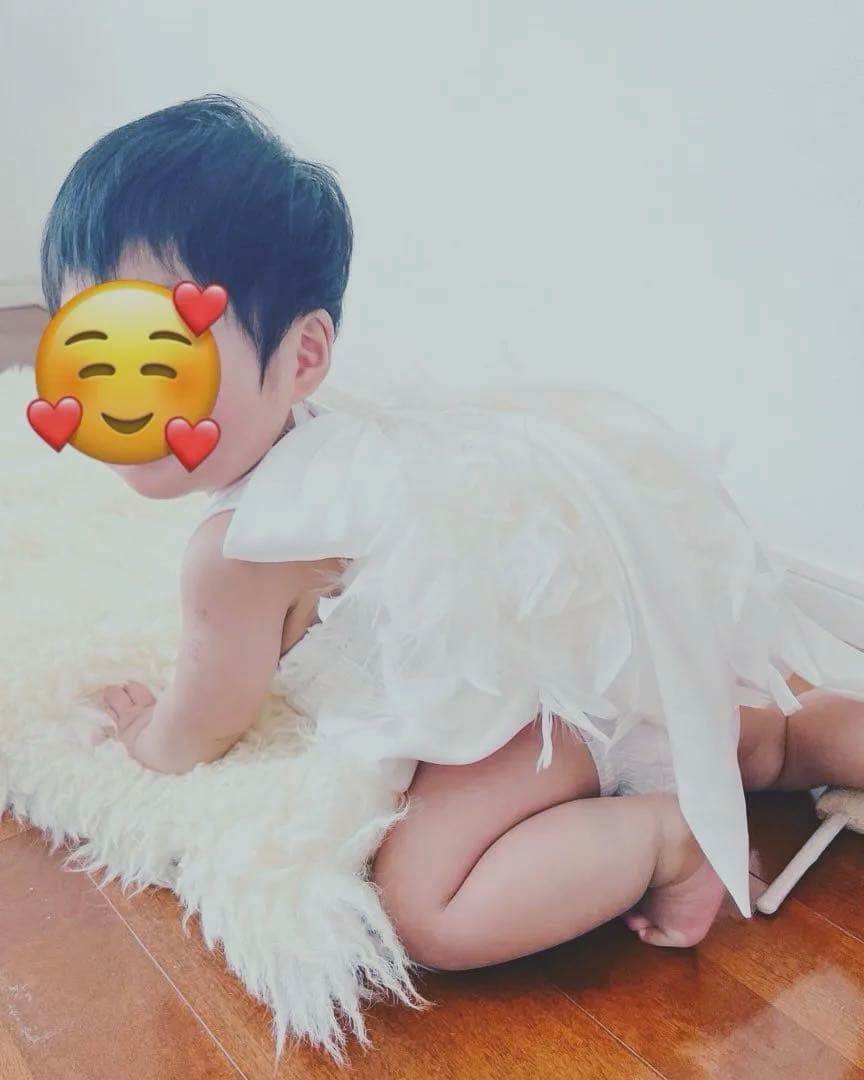 90size】おしりふりふり ロンパース ドレス