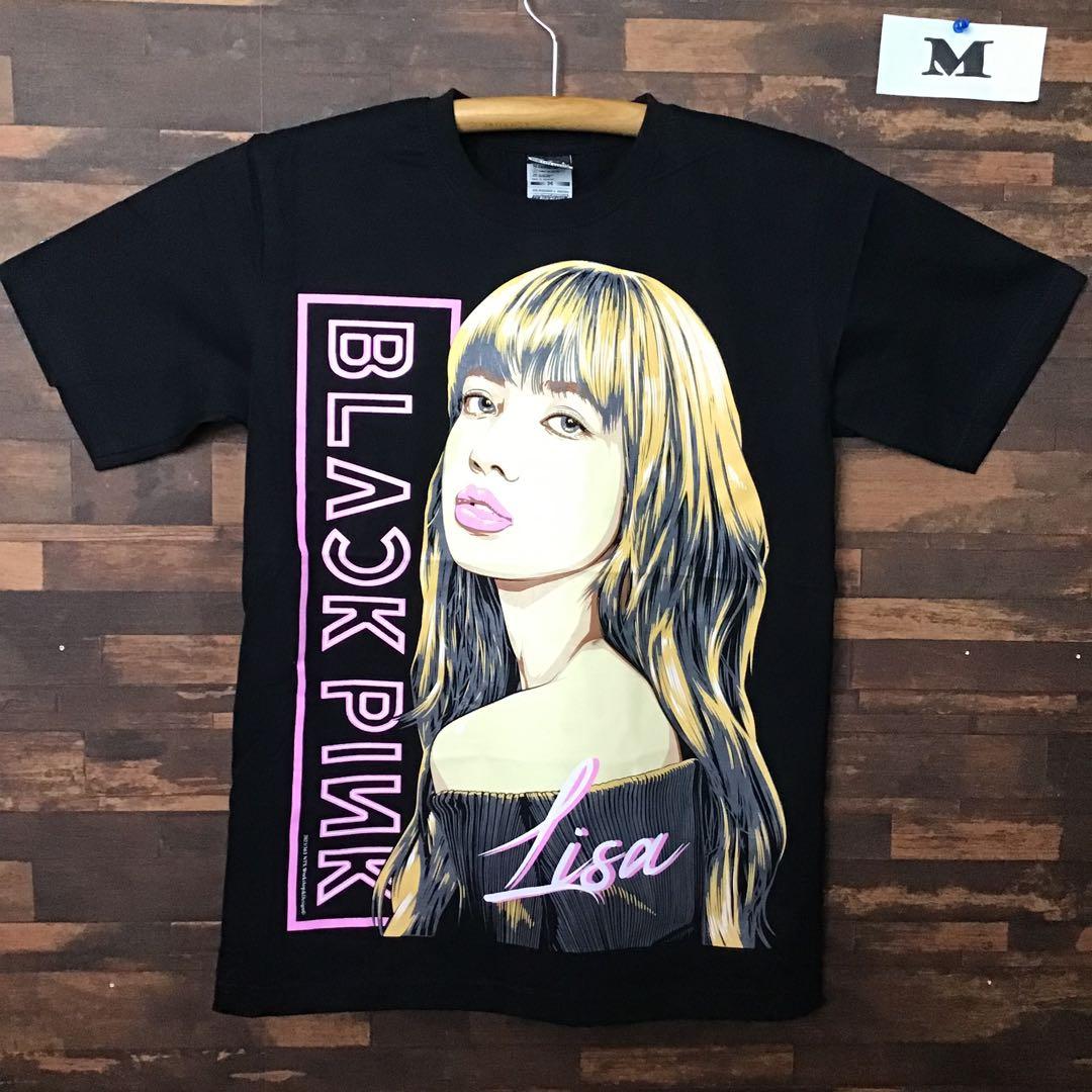 ブラックピンク LiSA リサ Tシャツ Mサイズ black pink - メルカリ