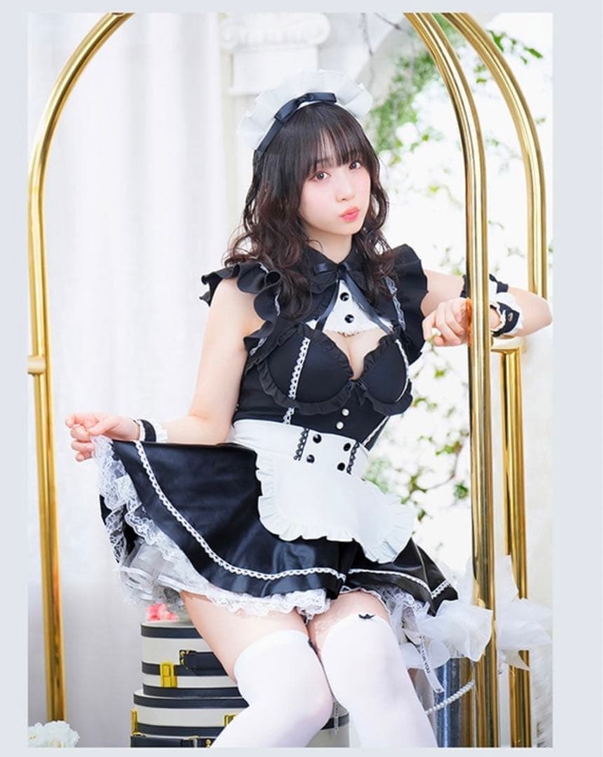 伊織もえ着用】ロココノワールレザーメイド【Malymoon/マリームーン