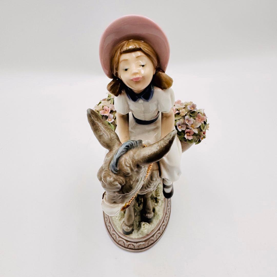 リアドロLladro フィギュリン 少女とロバ】置物 インテリア