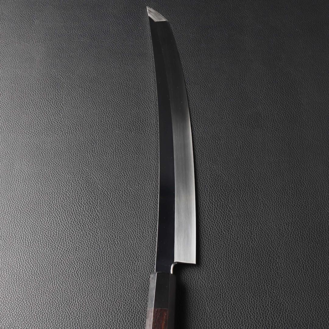 11118鬼反り先丸包丁尺二鏡面仕上げ刺身包丁刃は究極の切れ味黒檀黒水