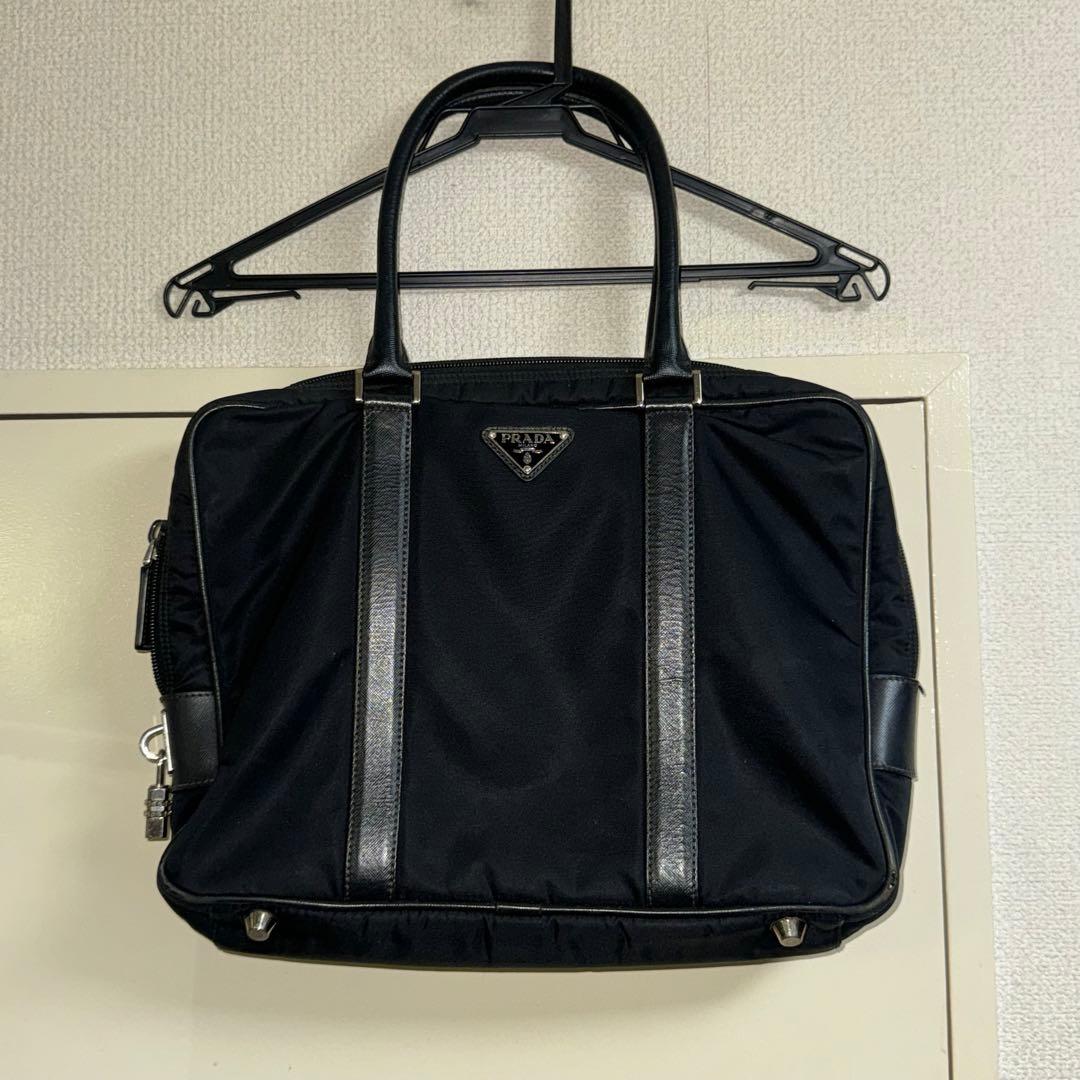PRADA プラダ ビジネスバッグ ナイロン×サフィアーノ レザー ブラック 黒 楽天市場】【超美品】 プラダ ビジネスバッグ ナイロン サフィアーノ