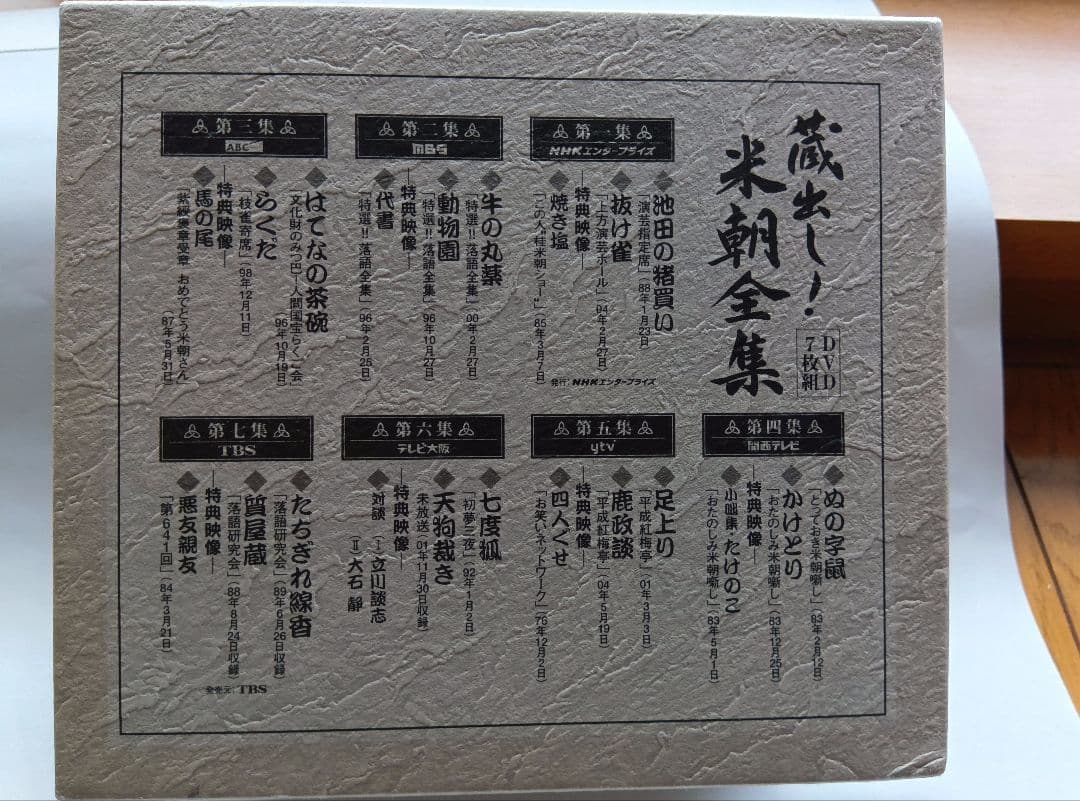 蔵出し！米朝全集 7枚組 DVD