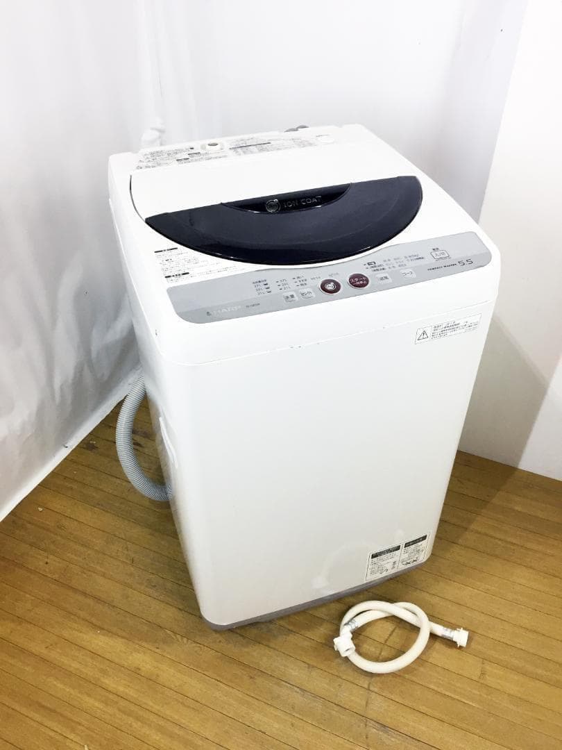 美品 中古★SHARP 5.5kg 洗濯機【ES-GE55K-B】
