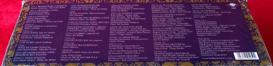 クラシック J.S.BACH COMPLETE EDITION