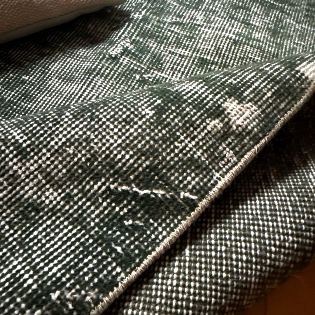 94.5×206ビリジアングリーン ワンカラーラグ トルコヴィンテージラグ