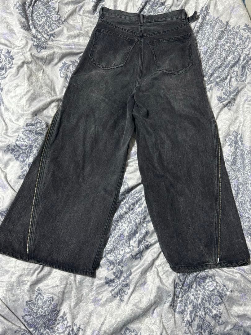 GRANCY】ジップデザイン バギーデニム パンツ Mサイズ - メルカリ