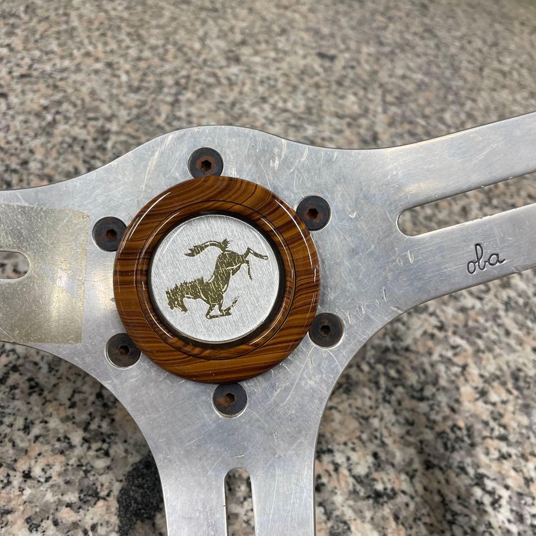 S*T様 ☆OBA オバ ウッド ステアリング 当時物 ハンドル 自動車パーツ