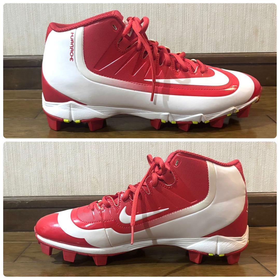 NIKE / エア ハラチ ベースボールスパイク 25.5cm レッド
