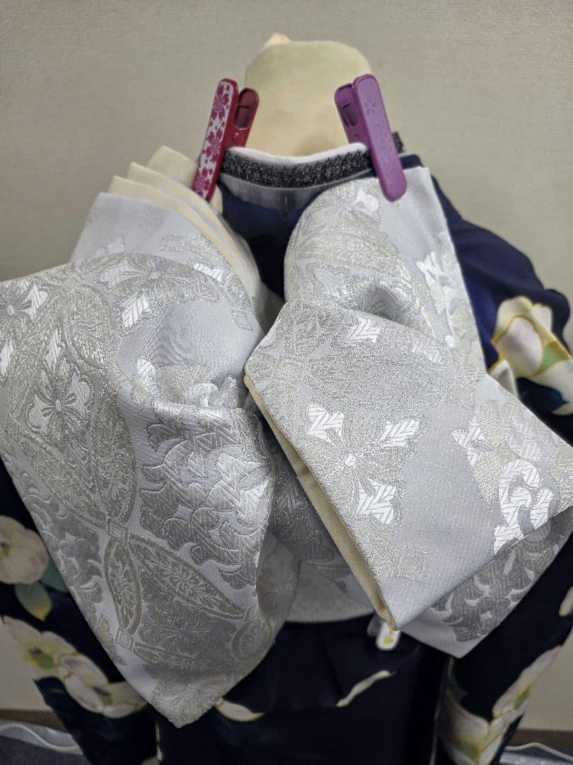 【150~159センチぐらいの方が適応サイズ】振袖フルセット　マーシュ彩紺色