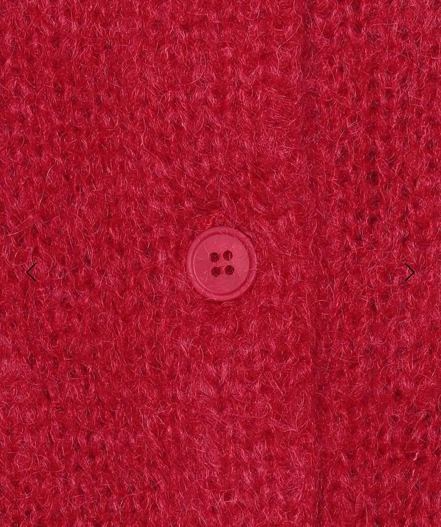 美品】H BEAUTY&YOUTH ウールモヘヤ ショートカーディガン レッド