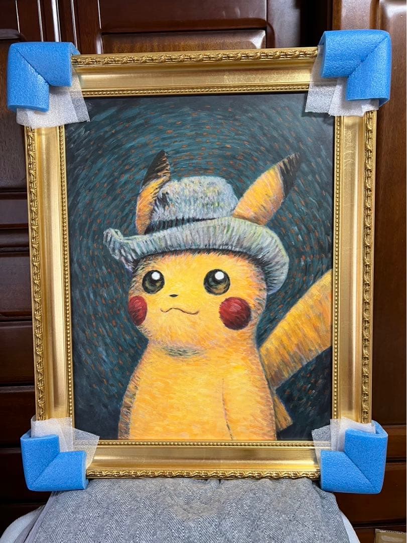 ゴッホピカチュウキャンバスアート金枠 Mサイズ 65cm✖️50cm - メルカリ