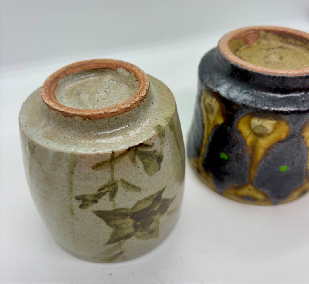 #《益子焼》湯呑み6客セット　【作家物】共箱付き