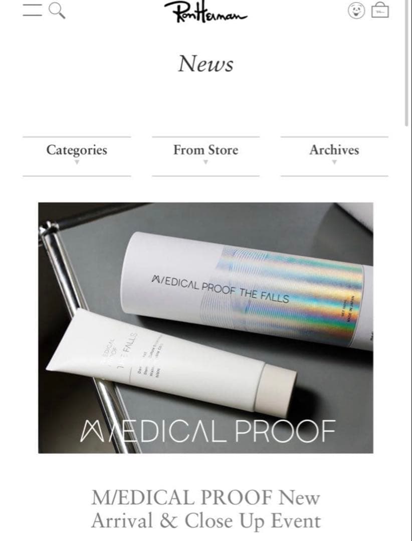 クレンジング・メイク落とし MEDICAL PROOF THE FALLS CLEANSING GEL Medical Proof