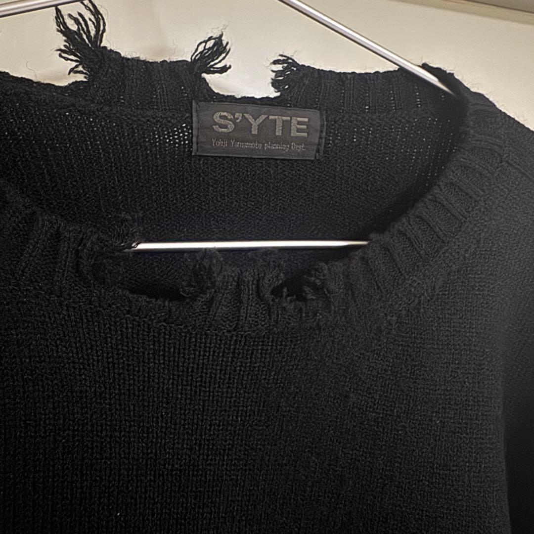 Yohji Yamamoto（ヨウジヤマモト）｜S'YTEのダメージ加工ニット - メルカリ