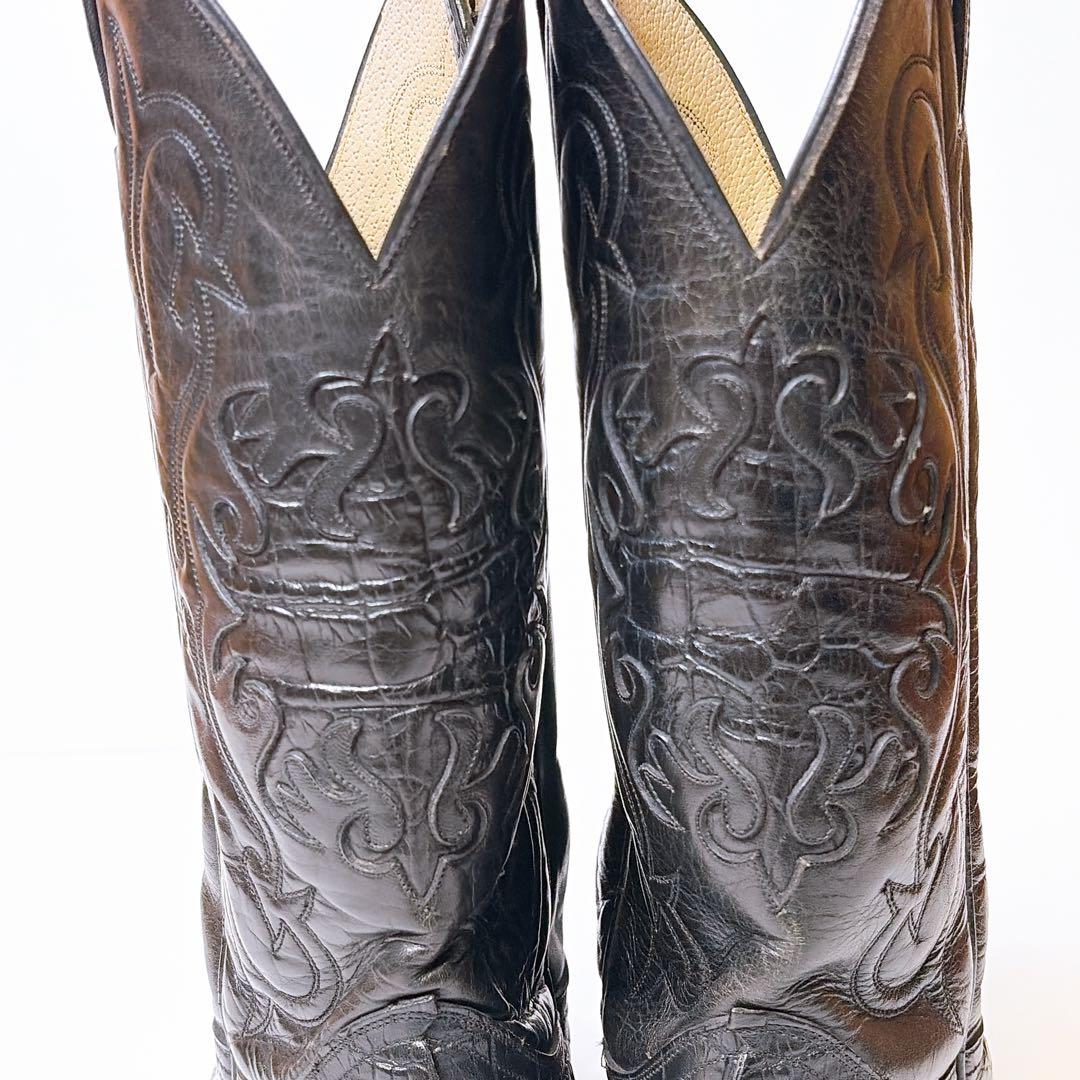 DURANGO　ウエスタンブーツ　黒　ヴィンテージ　27.5cm クロコ