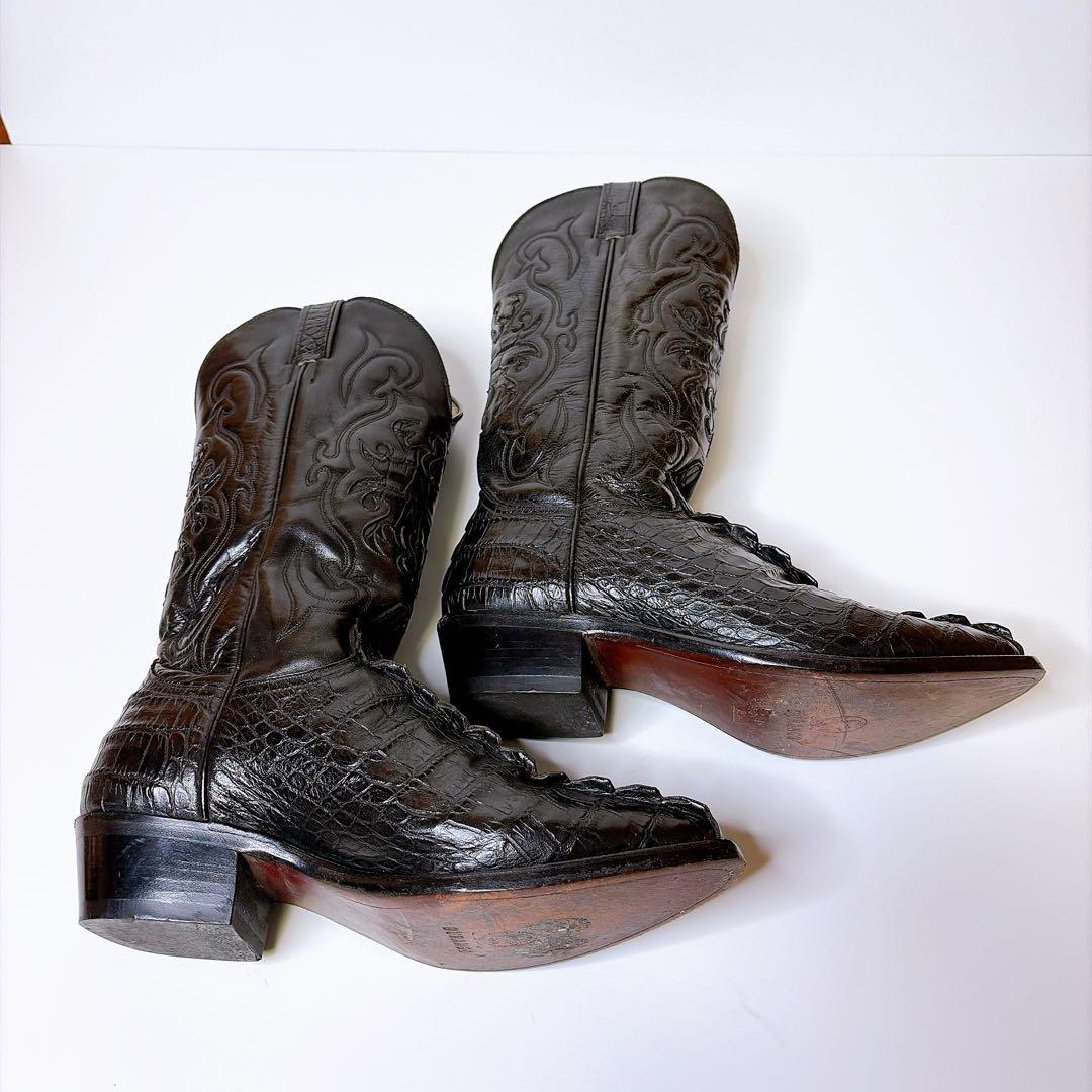 DURANGO　ウエスタンブーツ　黒　ヴィンテージ　27.5cm クロコ