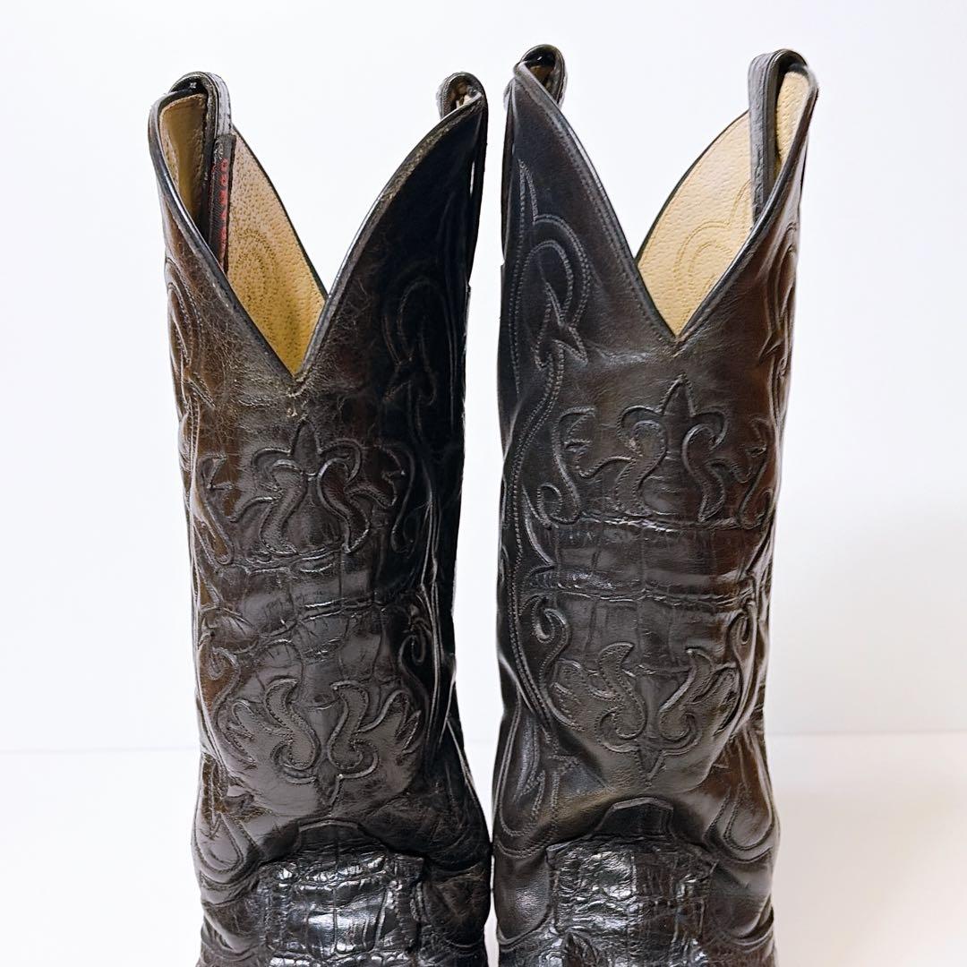 DURANGO　ウエスタンブーツ　黒　ヴィンテージ　27.5cm クロコ