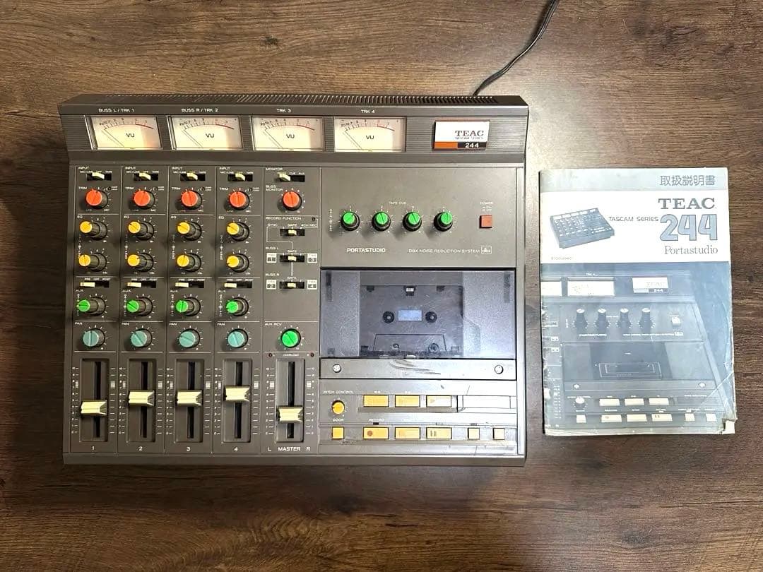 (実働品)TEAC 244 TASCAM ポータスタジオ　カセットMTR TASCAM 244 Portastudio TEAC MTR Multitrack Cassette Tape Recorder