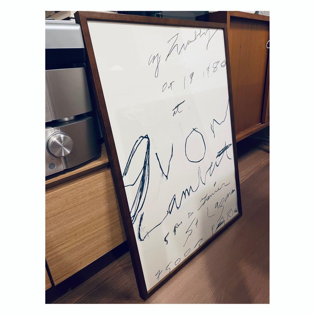 特注オーク材額装付 Cy Twombly Print (1980) 復刻ポスター - メルカリ