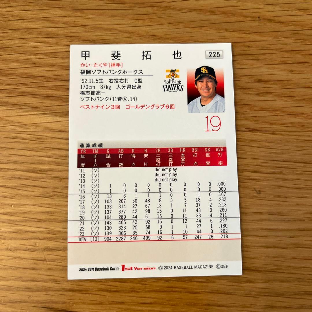 甲斐拓也 福岡ソフトバンクホークス BBM2024 - メルカリ