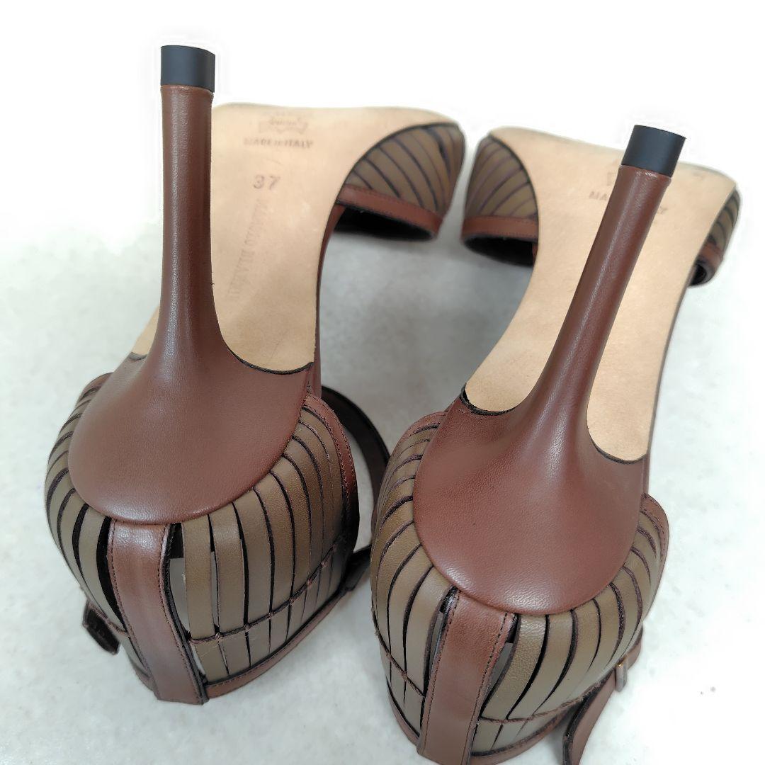 ★美品★マノロブラニク パンプス 23.5cm サンダル ウィーブ ピンヒール