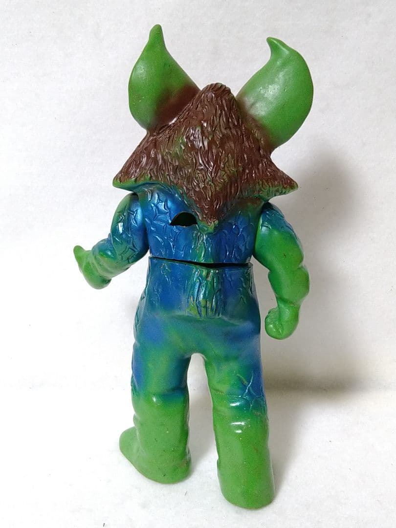 当時物 マルサン イカルス星人 珍色？ ブルースプレー 記名 割れあり