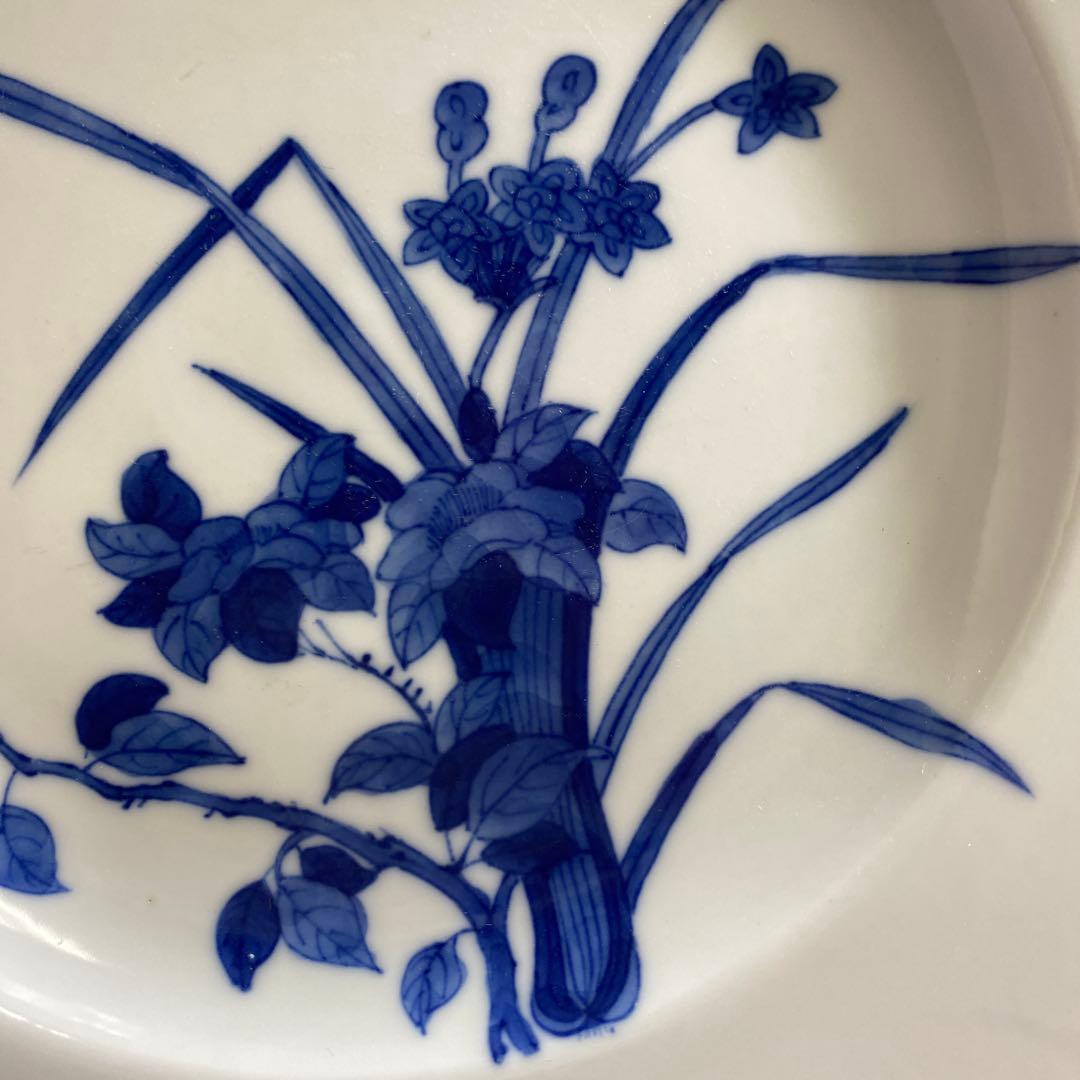 中国清時代 江西瓷業公子 青花皿 直径19.2㎝ タエサ 東な8-